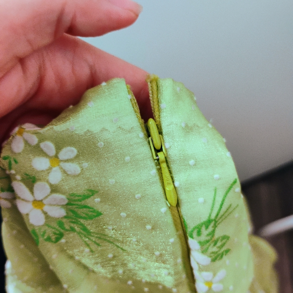 Vintage 1970s does 1930s Old Hollywood Glam Green Floral Maxi Dress - Picture 3 of 5